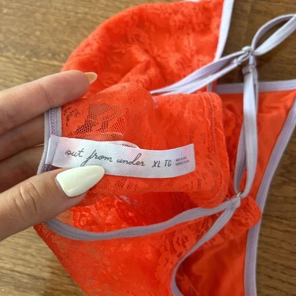Urban Outfitters Out from Under orange lace mesh cropped cami - XL - Picture 4 of 4